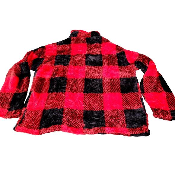 2XL Sherpa Pullover Quarter Zip Long Sleeve Fluffy Soft Fleece Jacket Outwear - Picture 2 of 5